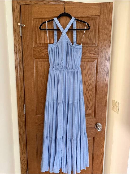 Allie Rose Dresses & Skirts - Light Blue Crossback Tiered Maxi Dress